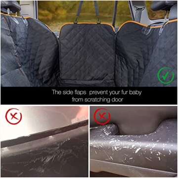 iBuddy Truck Seat Cover for Dogs Waterproof Dog Back Seat Hammock, X-Large Dog Seat Cover with Side Flaps for Trucks Against Dirt and Fur for Large SUV/Ford F150/F250/GMC/RAM/Chevrolet Silverado
