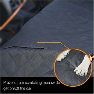 iBuddy Truck Seat Cover for Dogs Waterproof Dog Back Seat Hammock, X-Large Dog Seat Cover with Side Flaps for Trucks Against Dirt and Fur for Large SUV/Ford F150/F250/GMC/RAM/Chevrolet Silverado