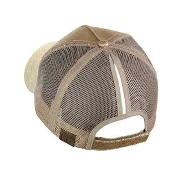 Trendy C.C Ponycap with Glitter for Ponytails & Buns