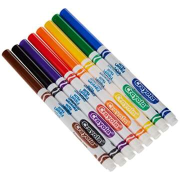 Crayola Ultra Clean Washable Markers, Fine Line , School Supplies, 8 Count