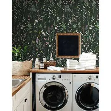 JiffDiff Floral Peel and Stick Wallpaper for Easy Decor
