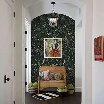 JiffDiff Floral Peel and Stick Wallpaper for Easy Decor