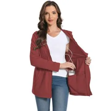 Women Post Mastectomy Shirt with Drain Pockets After Breast Surgery Must Have Lightweight Hoodie for Women Rotator Cuff Nephrostomy Bag Surgical Drain Holders Long Sleeve Zip Up Shirts