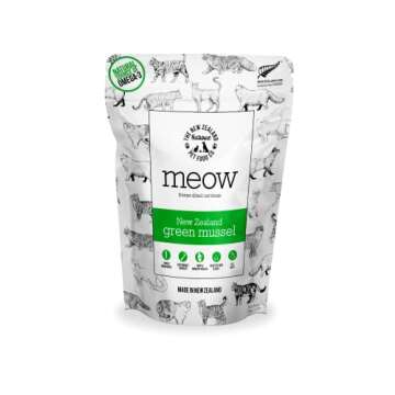 The New Zealand Natural Pet Food Co. Meow Freeze Dried Cat Treats - New Zealand Green Mussel, High Protein, Healthy Cat Snacks and Toppers, All Natural for All Life Stages, 1.76 oz