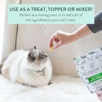 The New Zealand Natural Pet Food Co. Meow Freeze Dried Cat Treats - New Zealand Green Mussel, High Protein, Healthy Cat Snacks and Toppers, All Natural for All Life Stages, 1.76 oz