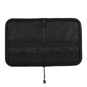 Creative Mark Folding Paint Brush Easel & Travel Case 9"Long - Compact Watercolor Brush Holder Organizer for Short Handled Paintbrushes - Durable Paint Brush Bag for Storage - Holds up to 20 Brushes