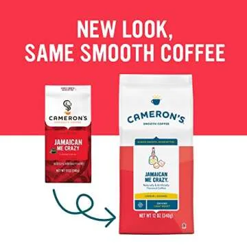 Cameron's Coffee Roasted Ground Coffee Bag, Flavored, Jamaican Me Crazy, 12 Ounce