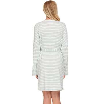 Ekouaer Maternity Robe for Labor and Nursing Comfort