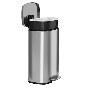iTouchless Stainless Steel Kitchen Trash Can Odor-Free Silent