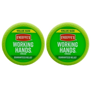 O'Keeffe's Working Hands Hand Cream; For Extremely Dry; Cracked Hands; 6.8 oz Jar (Value Size; Pack ...