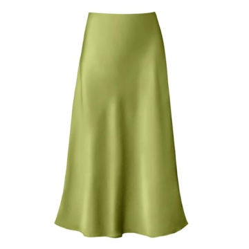 Elegant Satin High Waist Midi Skirt for All Occasions