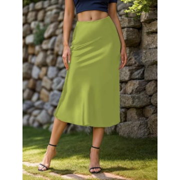 Satin High Waist Midi Skirt – Perfect for Every Occasion