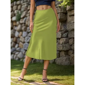 Satin High Waist Midi Skirt – Perfect for Every Occasion