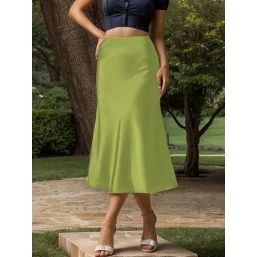 Satin High Waist Midi Skirt – Perfect for Every Occasion