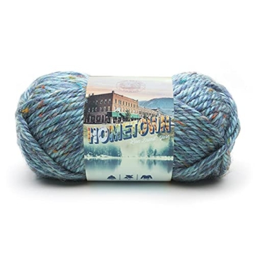 Lion Brand Yarn Hometown Yarn, Bulky Yarn for Knitting and Crocheting, 1-Pack, Key Largo Tweed