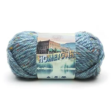 Lion Brand Yarn Hometown Yarn, Bulky Yarn for Knitting and Crocheting, 1-Pack, Key Largo Tweed