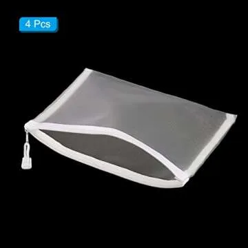 PATIKIL Mesh Zipper Bags - 4 Pack A5 Organizer Pouches