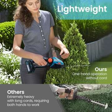 Aenlv Cordless Hedge Trimmer for All Your Gardening Needs