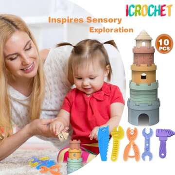 Baby Teething Toys,Teething Relief Toys for Babies Over 1 years old BPA Free,Teethers Infant Toys Essentials,Teething Straws Tubes,Silicone Teething Gel Sticks for Babies,Vibrating Teether for Baby