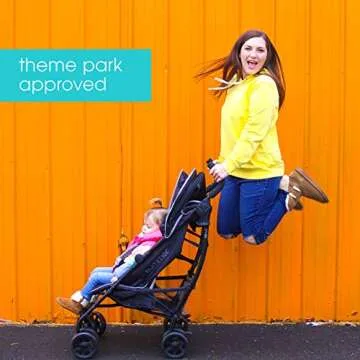 Summer Infant 3Dlite+ Convenience Stroller, Matte Gray - Lightweight Umbrella Stroller with Oversized Canopy, Extra-Large Storage and Compact Fold