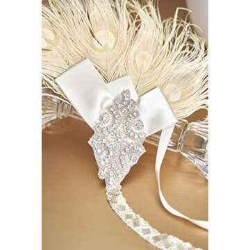 BABEYOND 1920s Flapper Headband Peacock Feather Headpiece Gatsby Accessories for Women Sequined Showgirl Headpiece (Style-6)