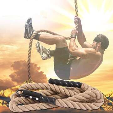 letsgood Gym Fitness Training Climbing Ropes - Indoor Outdoor Gym Exercise Workout Rope, Battle Rope...
