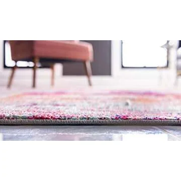 Rugs.com El Paso Collection Rug – 4' x 6' Pink Medium Rug Perfect for Living Rooms, Large Dining Rooms, Open Floorplans