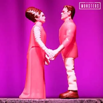 Super7 Universal Monsters Frankenstein and Bride of Frankenstein Valentine's Day Heart Box - (2-Pack) 3.75" Universal Monster Movies Action Figures