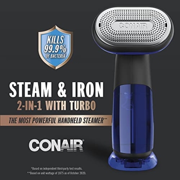 Conair 2-in-1 Handheld Steamer Iron Turbo ExtremeSteam 1875W