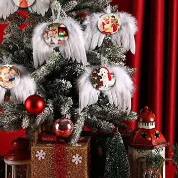 White Angel Wings Christmas Ornament Craft Kit for DIY Holiday Decor