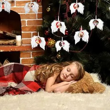 White Angel Wings Christmas Ornament Craft Kit for DIY Holiday Decor