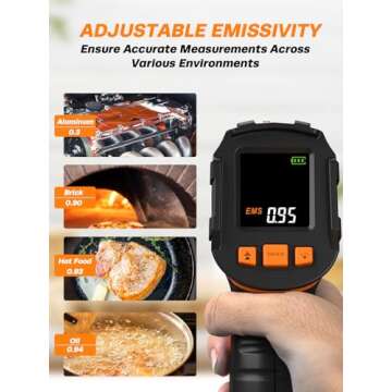 Mecurate IR Thermometer Gun for Cooking & BBQ -58℉ to 1112℉