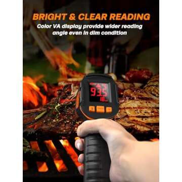 Mecurate IR Thermometer Gun for Cooking & BBQ -58℉ to 1112℉