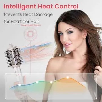 MAXGROOM Blow Dryer Brush, 110,000 RPM High-Speed Ionic Hair Dryer for Fast Drying, Curling, Volumizing & Straightening, 1400W, No Heat Damage, Professional One-Touch Volumizer 2.5” Barrel