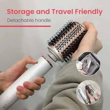 MAXGROOM Blow Dryer Brush, 110,000 RPM High-Speed Ionic Hair Dryer for Fast Drying, Curling, Volumizing & Straightening, 1400W, No Heat Damage, Professional One-Touch Volumizer 2.5” Barrel