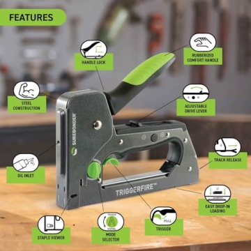 Surebonder TRIGGERFIRE Staple Gun with Adjustable Depth