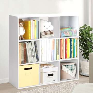 Stylish PACHIRA US 9 Cube Shelf Bookcase for Organized Spaces