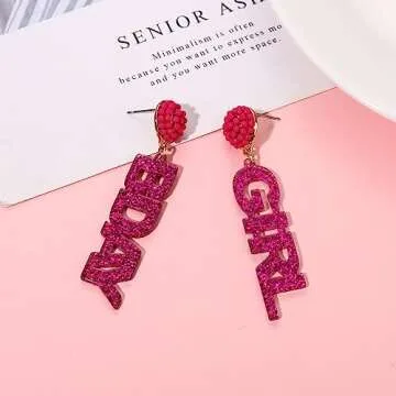 Happy Birthday Earrings Lightweight Beaded Designs for Women