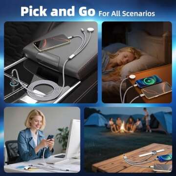 Travel Essentials 3 in 2 Charging Cable for Apple iWatch