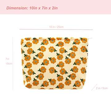 PAZIMIIK Makeup Bag - Large Zipper Cosmetic Pouch for Travel & Organization