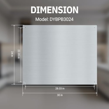 EKON 24x30 Stainless Steel Backsplash - Easy Install