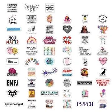 Funny Waterproof Psychology Stickers for All Ages