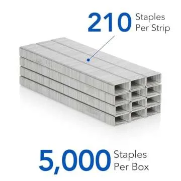 Swingline Staples, Standard Staplers for Desktop Staplers, 1/4" Length, 210/Strip, 5000/Box - Packaging may vary