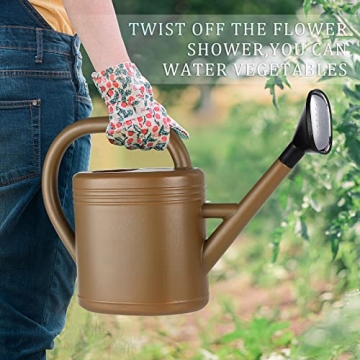 Modern 1 Gallon Watering Can with Detachable Nozzle for Plants