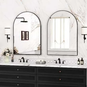 Stylish ANTOK Arched Top Bathroom Mirror for Any Space