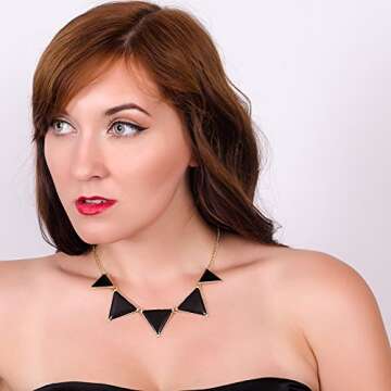 Jane Stone Fashion Jewelry Triangle Collar Necklace