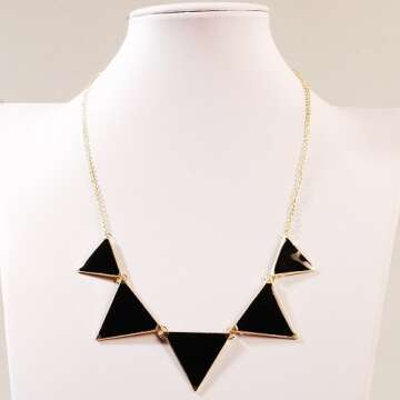 Jane Stone Fashion Jewelry Triangle Collar Necklace