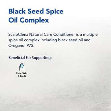 NORTH AMERICAN HERB & SPICE ScalpClenz Conditioner - 8 fl oz - Black Seed Oil Renew Formula - Hair & Scalp Support, Beautifies & Nourishes - Non-GMO