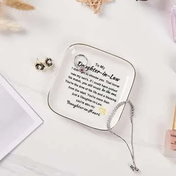 Piudee Daughter in Law Jewelry Dish Gift - Heartfelt & Elegant