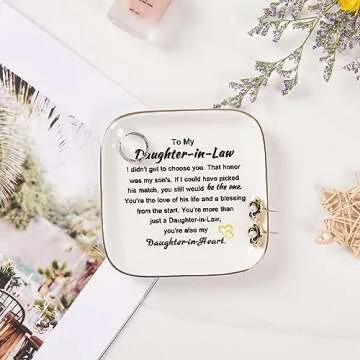 Piudee Daughter in Law Jewelry Dish Gift - Heartfelt & Elegant